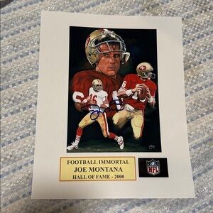 Joe Montana autographed 8x10 photo